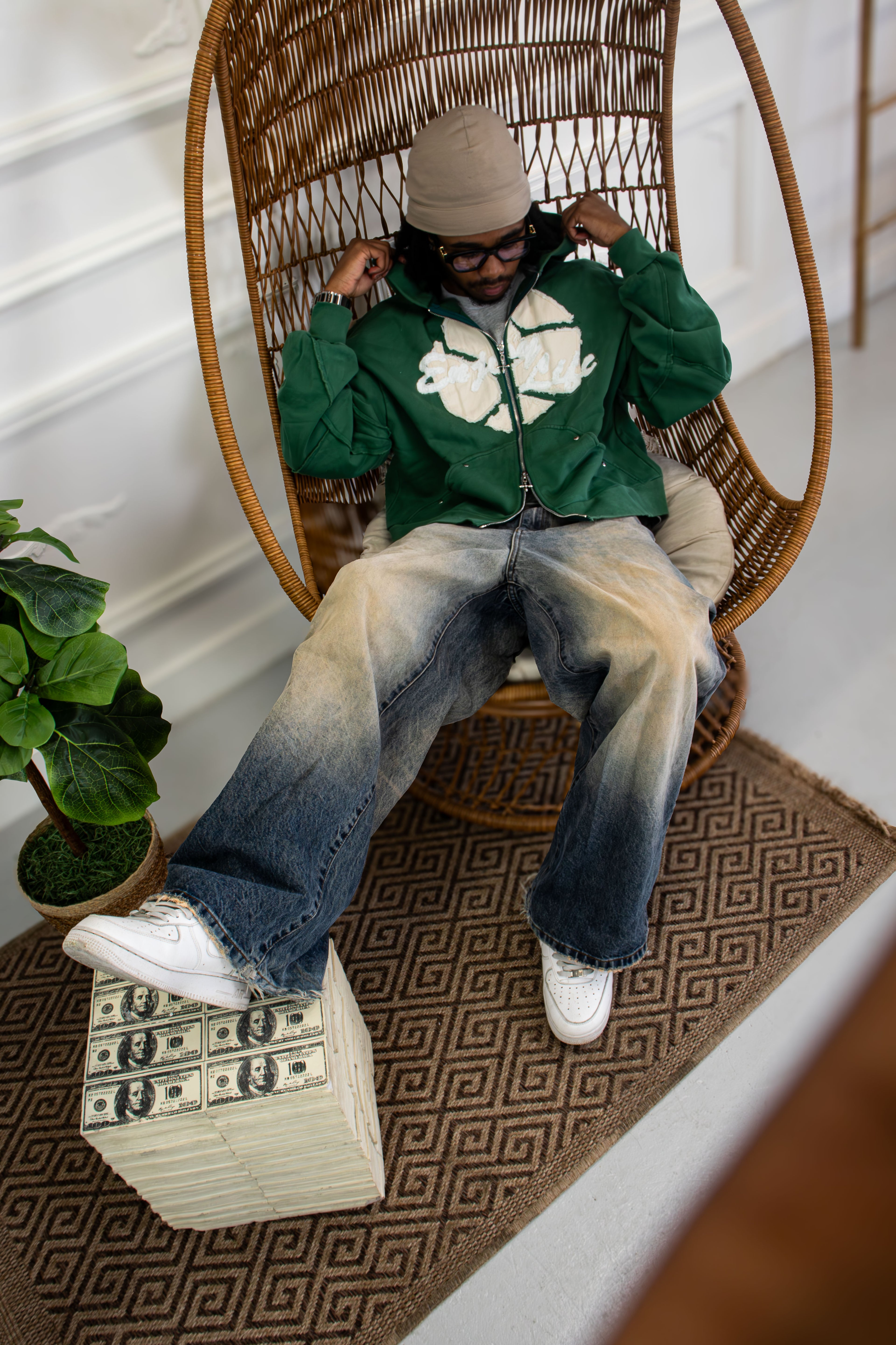 "Moments" Enjoy Life Zip-Up Hoodie • Jade