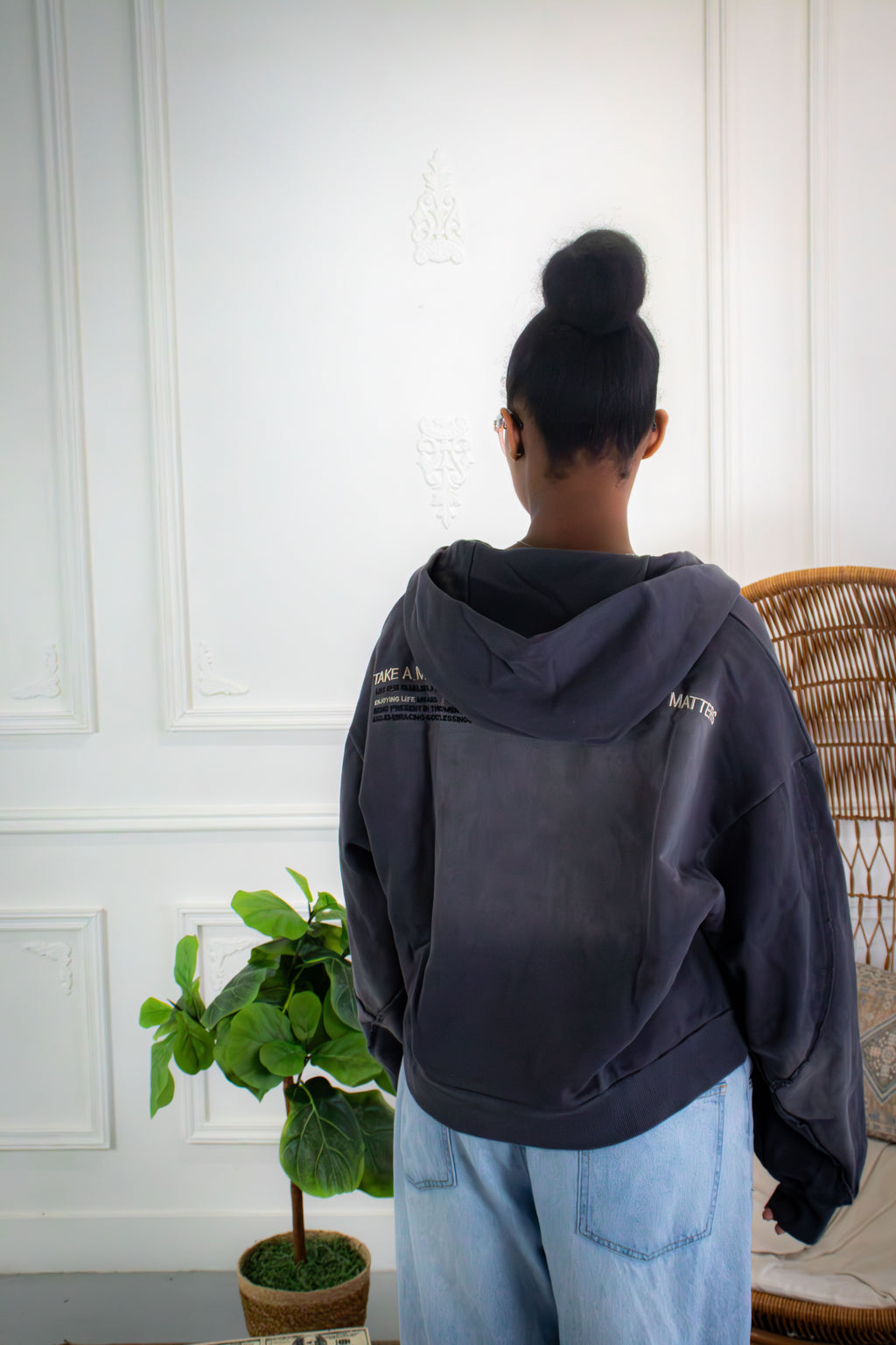 "Moments" Enjoy Life Zip-Up Hoodie • Onyx